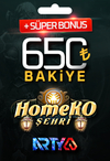 HomekoŞehri 650 AB Bakiye + 75 AB Bonus Bakiye + 75 AB Süper Bonus