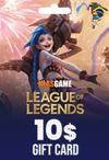 League Of Legends 10 Usd Riot Gift Card