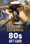 League Of Legends 80 Usd Riot Gift Card