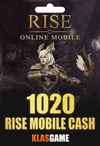 Rise Online World Mobile 1000 Cash + 20 Bonus Cash
