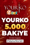 YourKO - 2.500 TL Bakiye + 2.500 TL Bonus Bakiye
