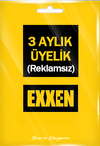 Exxen 3 Aylık Üyelik (Reklamsız)