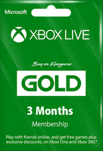Xbox Live Gold 3 Months Membership