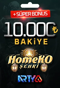 HomekoŞehri 10000 AB Bakiye + 2500 AB Bonus Bakiye + 2500 AB Süper Bonus