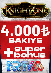 KnightZone 4.000 AB + 500 Bonus + 500 Süper Bonus Bakiye