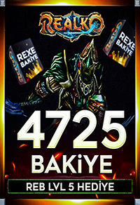 Realko 3500 RB + 1225 RB Bonus (REB LVL 5 Hediye)