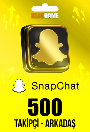Snapchat Takipçi-Arkadaş 500 Adet (Follower)