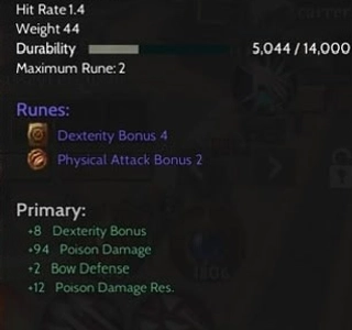 +8 Elven Bow ( 2 Physical 4 Dex Rün )
