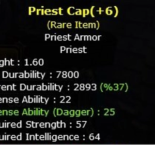 DD25 Priest Cap(+6)