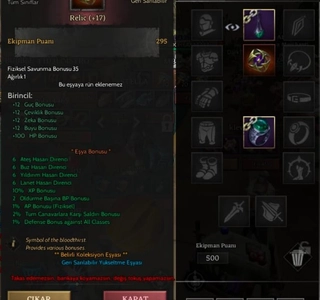 Relic +17 / 2500 GEAR SCORE / Nyra +5 / 3 Skill AÇIK ROGUE 85 LVL KAÇIRMA