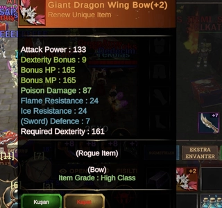 +2 REB GİANT DRAGON WİNG BOW