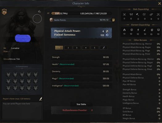 MANTİS 85 LVL FR/LR MAGE SATILIK NFT BANA AİT