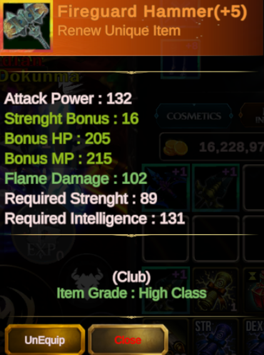 Dual +8 Fireguard Hammer (Smite Hammer)