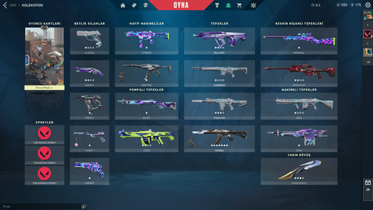 Valorant immortal hesap 2battlepass fullenmis+vandal skini