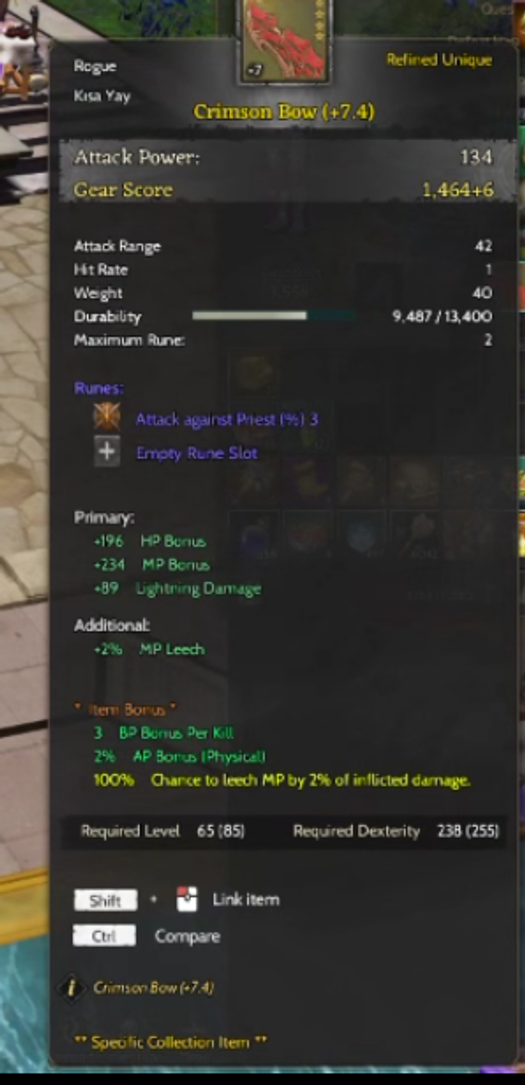 7.4 CRİMSON BOW