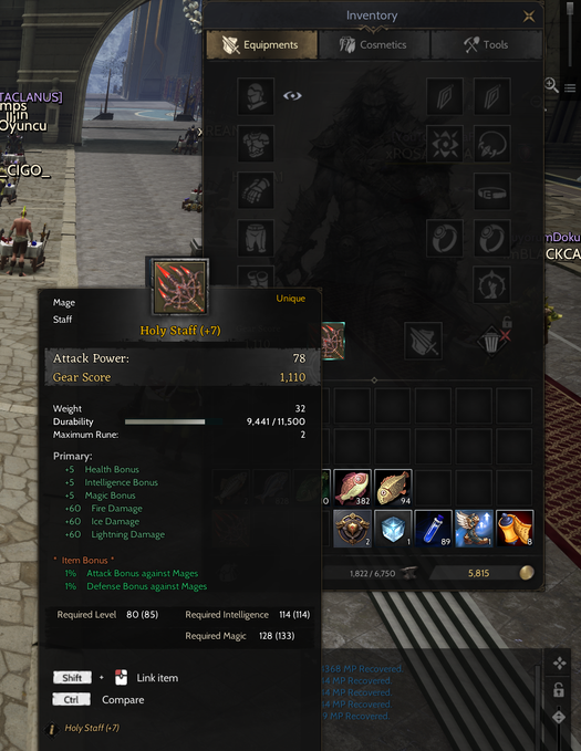 +7 HOLY STAFLI, FULL SKIIL 440 K BP Lİ MAGE