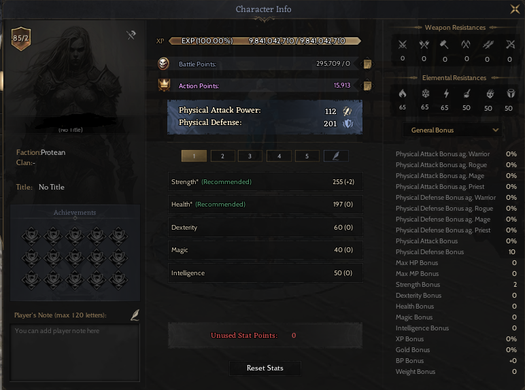 85/2 HOLY 6  RELIC 16 FULL SKILL WARRIOR