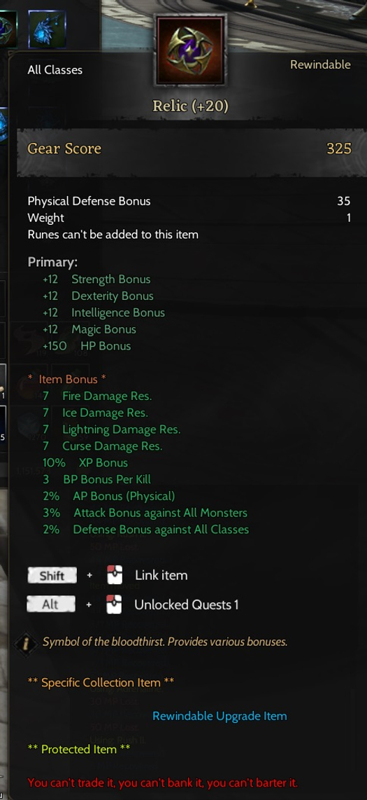 85/5 %100 ROGUE +20 RELIC 5,5M BP