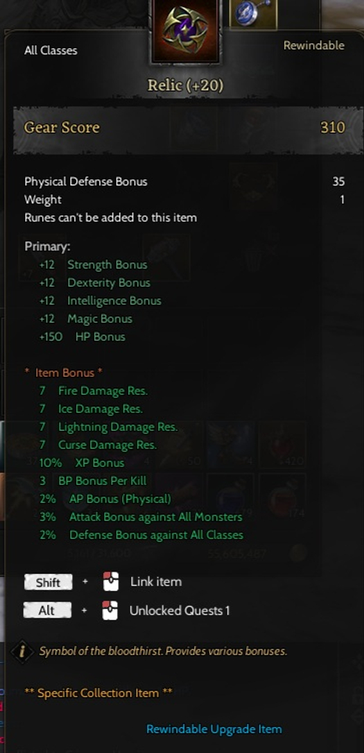 85/5 PROTEAN WARRIOR +20 RELIC 630k BP TUM SKILLER ACIK