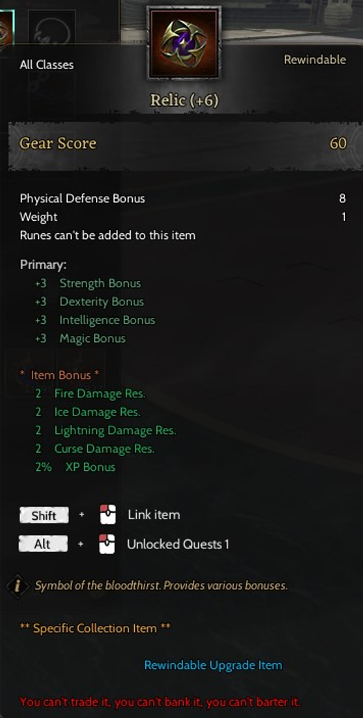 85 Lvl +7Quest Staff +6Relic Mage NFT Dahil FR-LR