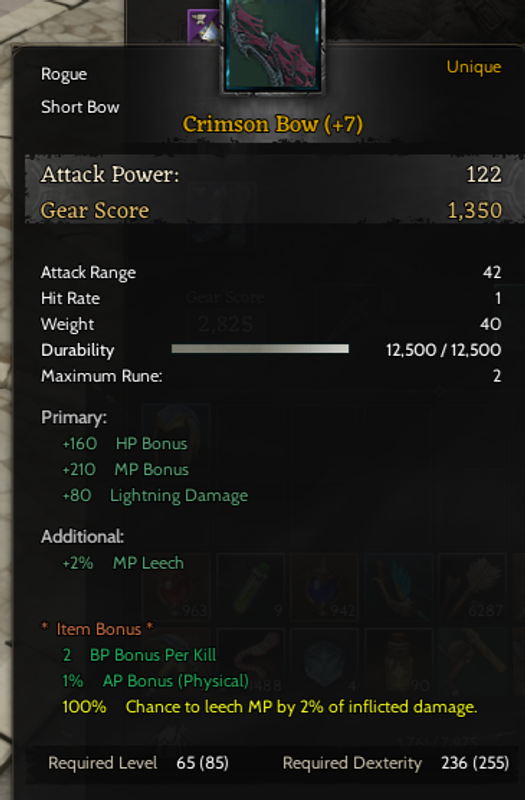 crimson bow