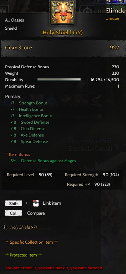 GM1 85/5 +17 Relic+7 Quest5x 30 3x+20 Toplayıcı Priest