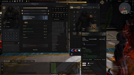3,3 m BP - +8 Holy Dagger -  +11 relic - 85/5 %100 Rogue - Okçu Asas full skil, confuse bile açık.