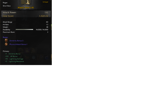 +8 mystic bow 5dex 1phy rünlü