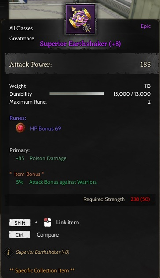 +8 Superior Earthshaker