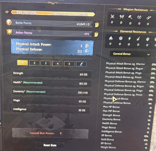 85 (0) %100 Rogue Karakter