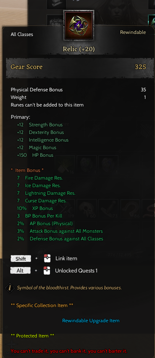 85/2 relic 20   full asas skill okçu 85 80 açık 559kbp