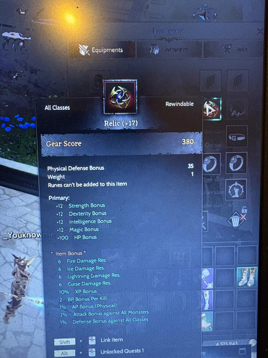 85/3 Skiller açık priest 17 Relic
