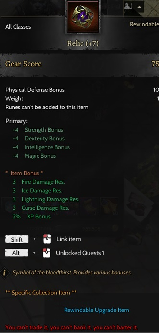 85 Lvl +7 Relicli Mage