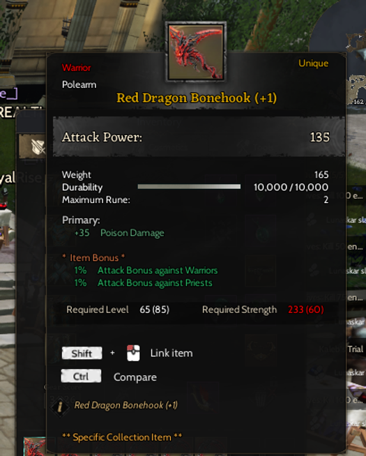 RED DRAGON CLAW (+1) VE RED DRAGON BONEHOOK (+1)