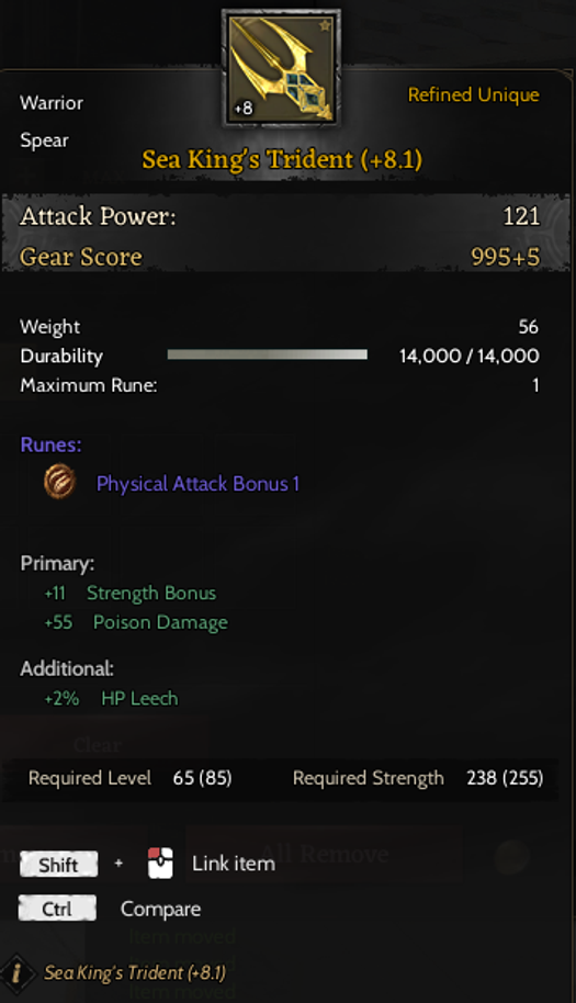 Sea King +8  ( 1 PSY )