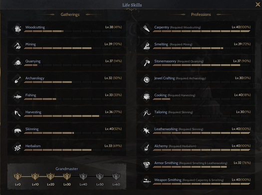 85/5 Level GM3 Warrior