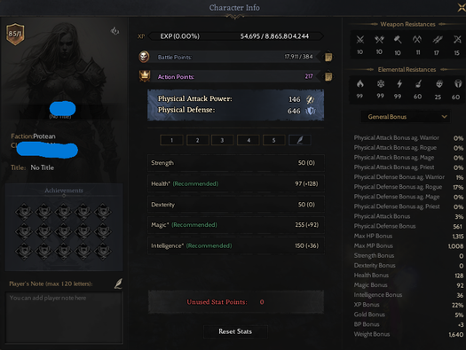 GM1 85/1 LEVEL TP MAGE